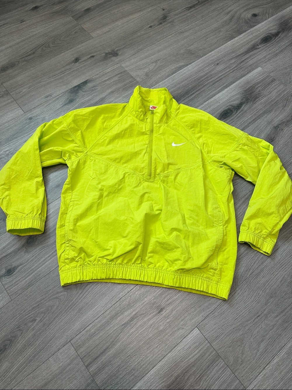 Nike Stussy Neon Yellow Lightweight Windbreaker